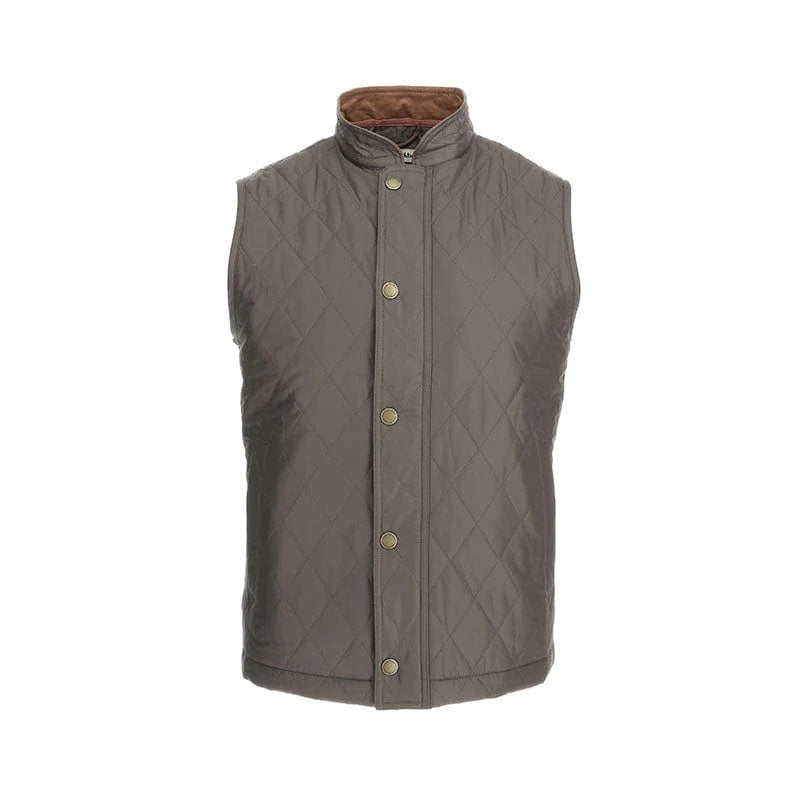 men's summer vests-Loudoun Quilted Vest (Black Olive)