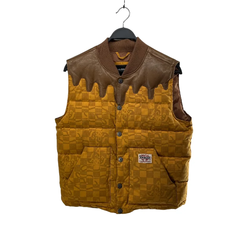 men's adventure vests-ICE CREAM/Puffer Vest/S/All Over Print/Cotton/CML/BRW DRIP