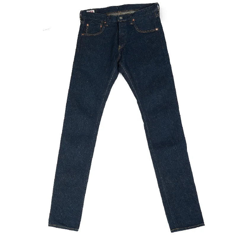 men's recycled pants-ONI 122ZR-S 20z Shin Secret Denim Slim Tapered Jean - One Wash