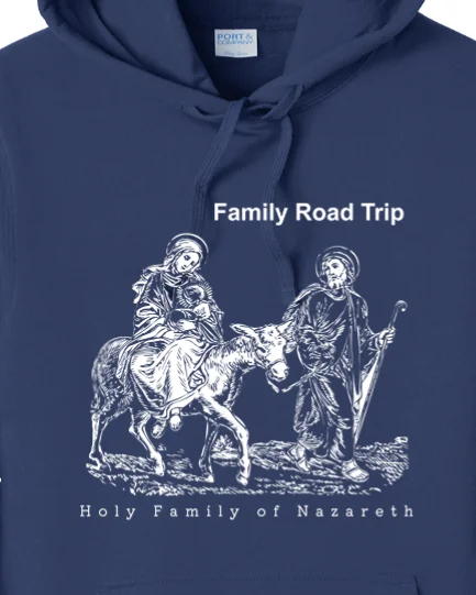 men's classic sweatshirts-Family Road Trip - Holy Family Hoodie Sweatshirt