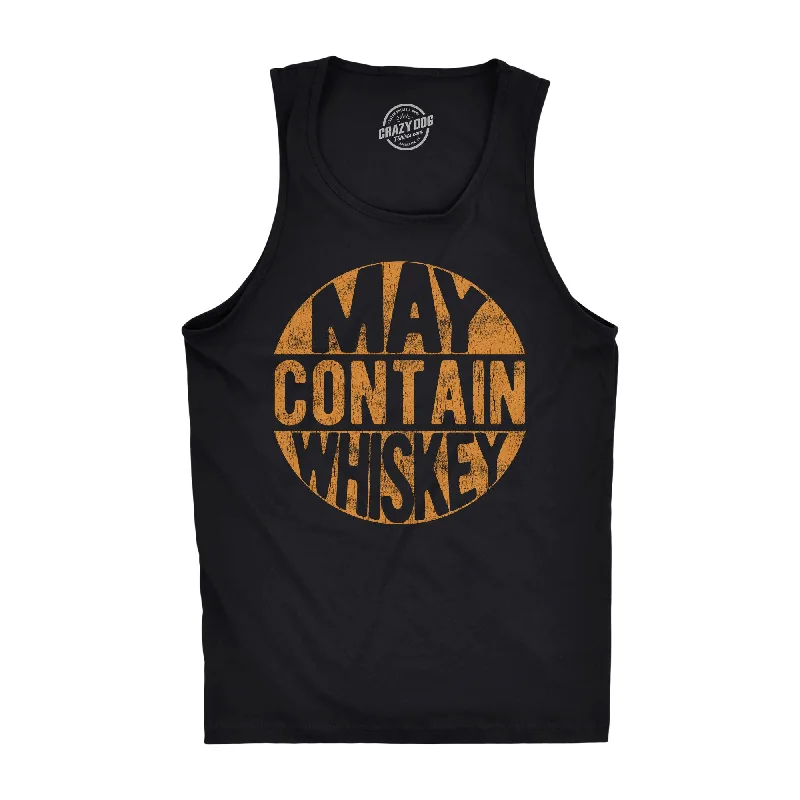 men's tank top casual wear-May Contain Whiskey Men's Tank Top