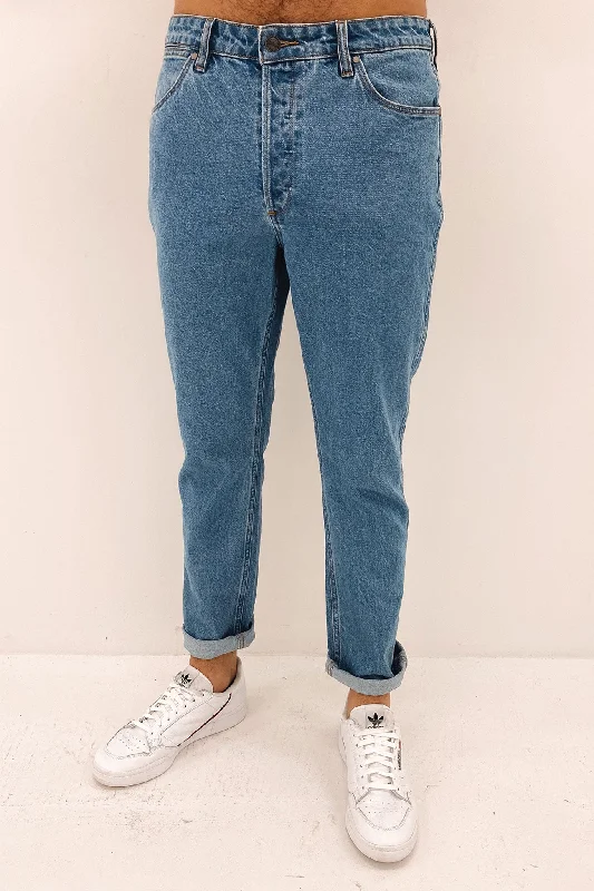 men's denim jeans-Eazy Straight Jean Blue Fire