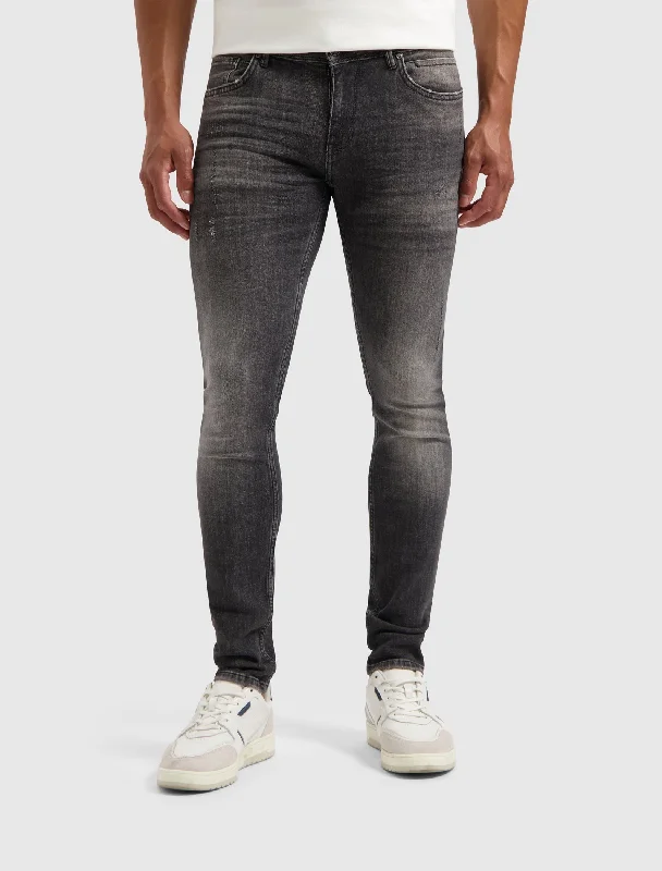 men's UV protection pants-The Jone Skinny Fit Jeans | Denim Mid Grey