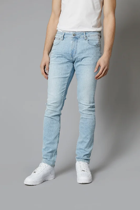 men's activewear pants-Dakota Slim Fit Jeans In Sky Blue