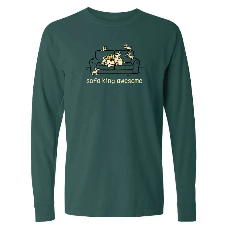 men's holiday t-shirts-Sofa King Awesome - Classic Long-Sleeve T-Shirt Classic