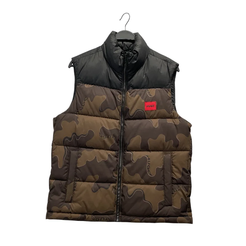 men's breathable vests-HUGO BOSS/Puffer Vest/M/Camouflage/Nylon/GRN/Water Repellent Vest