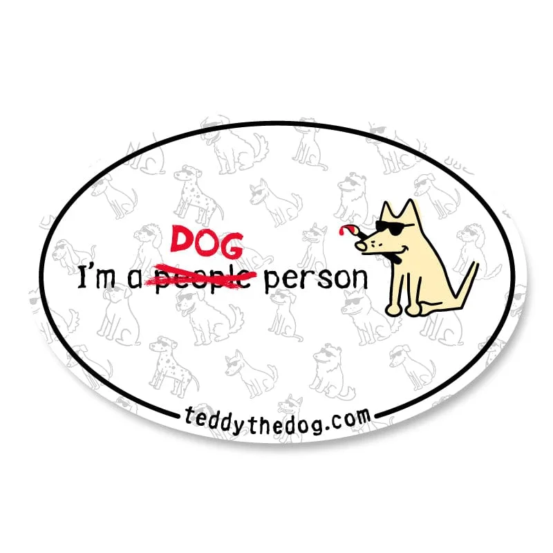 men's crew neck t-shirts-I'm a Dog Person - Car Magnet