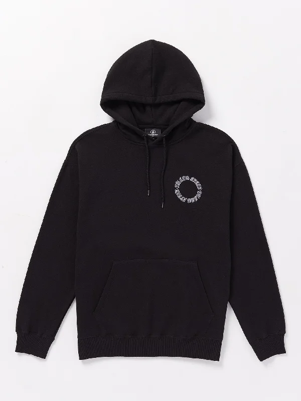 men's sportswear hoodies-Stone Oracle Pullover Sweatshirt - Black