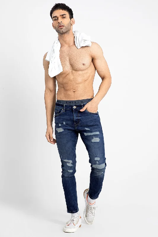 men's eco-friendly pants-Actif Blue Denim