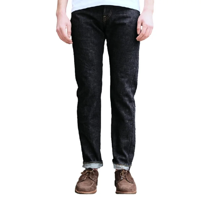 men's office trousers-Momotaro "Classic" Selvedge Jeans (Slim Tapered)