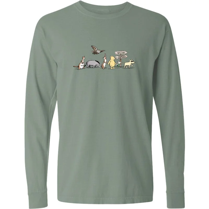 men's plain t-shirts-Hundred Acre Woof - Classic Long-Sleeve T-Shirt