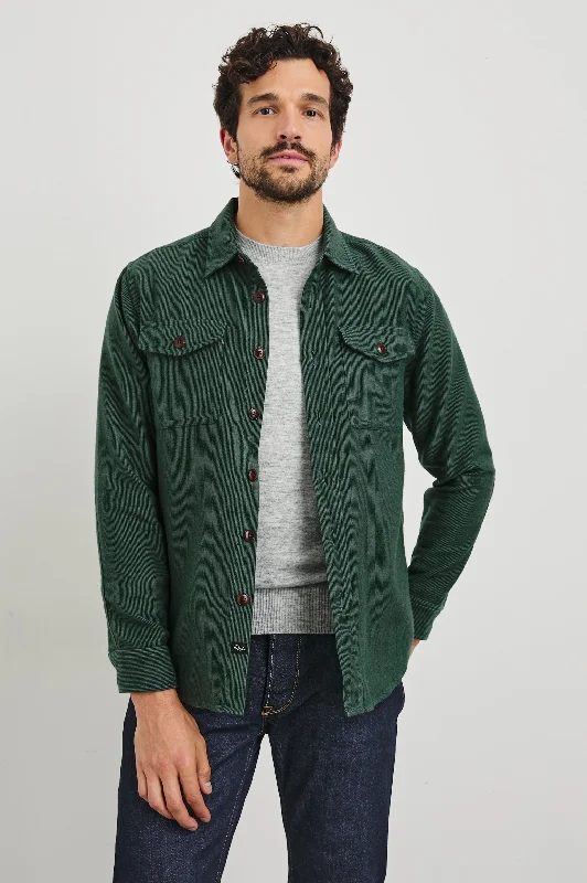 men's athletic jackets-BURR SHIRT JACKET - CREEPING VINE