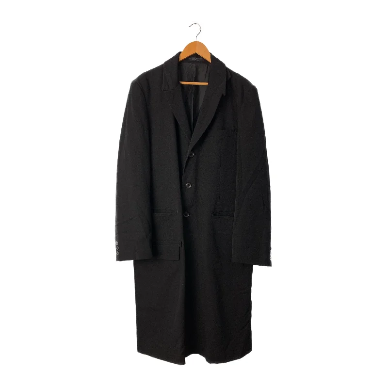 men's comfortable coats-YOHJI YAMAMOTO/Coat/4/Black/Wool/HC-J01-140