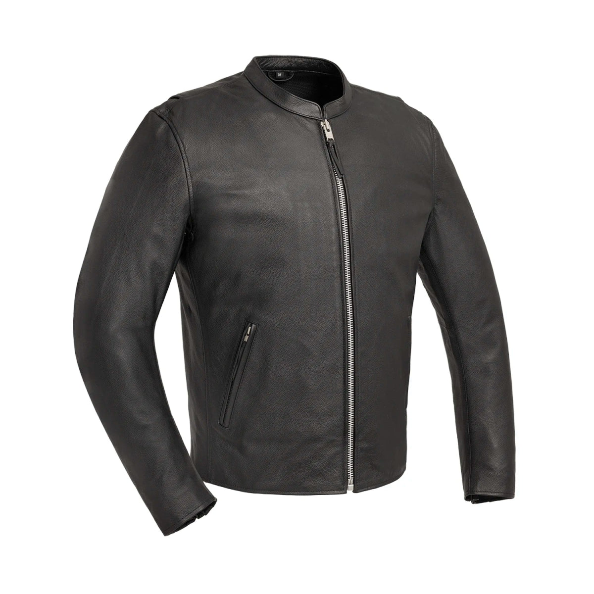 men's button-up jackets-Titan Men's Motorcycle Leather Jacket