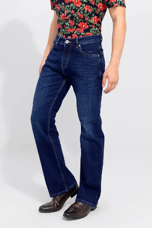 men's lightweight pants-Spunky Blue Bootcut Jeans