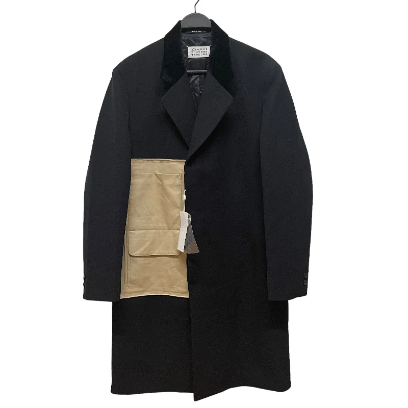 men's utility coats-Maison Margiela/Trench Coat/40/Wool/BLK/beige pocket