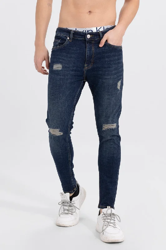 men's tapered pants-Xander Blue Skinny Jeans