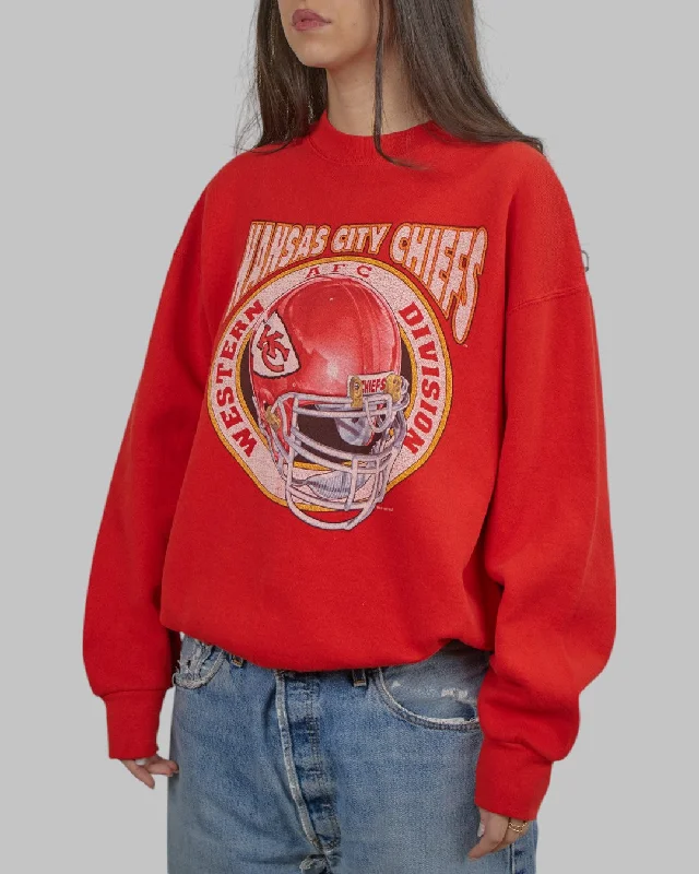 men's sportswear sweatshirts-(M) 90s Kansas City Chiefs