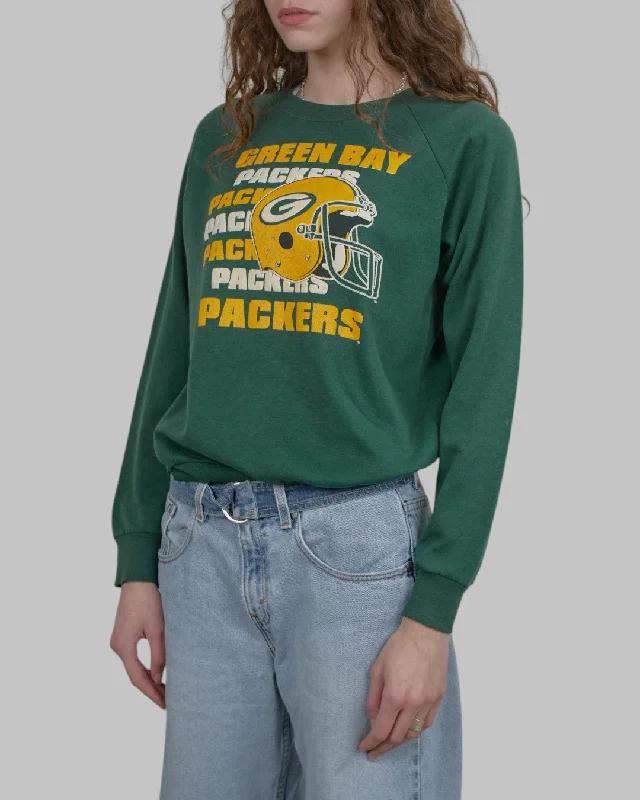 men's smooth sweatshirts-(XS) 80s Green Bay Packers