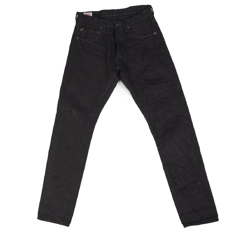 men's fishing trousers-ONI 679 20oz AIZUMIxBLACK Slim Tapered Jean - One Wash