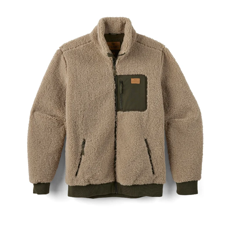 men's work jackets-Men's Zip Front Sherpa Fleece