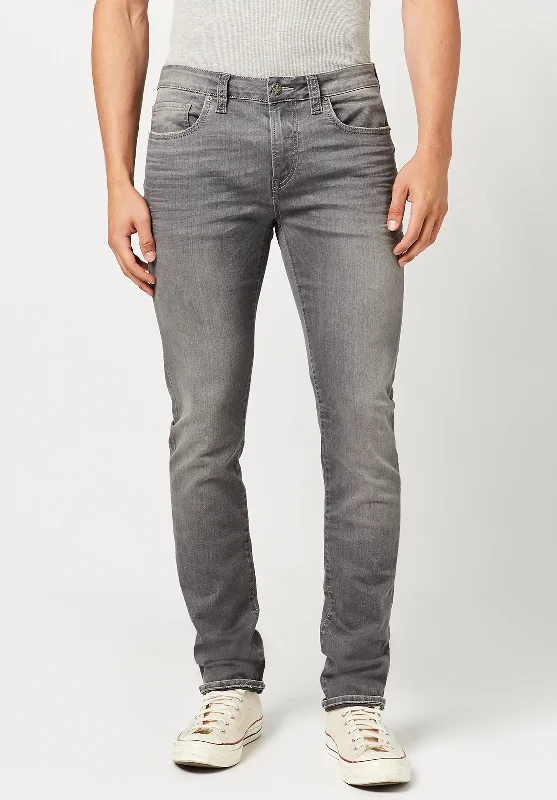 men's jogger pants-Slim Ash Men's Jeans in Grey Sanded - BM22721