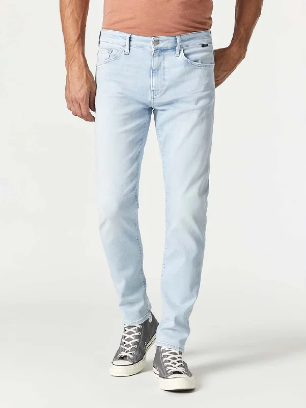 men's golf pants-James Skinny Jean - Bleached Feather Blue