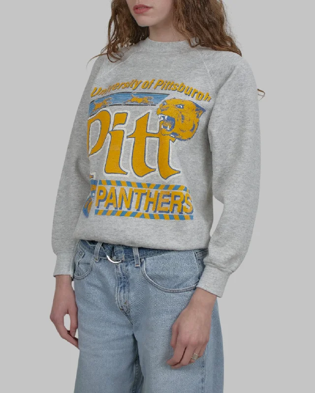 men's checked sweatshirts-(XS) 80s Pittsburgh Panthers