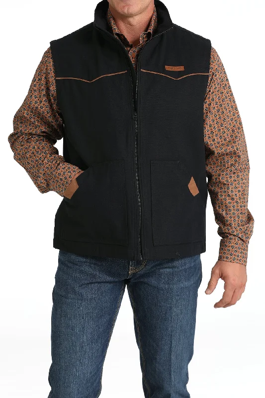 men's puffer vests-Men's Cinch Canvas Vest #MWV1908001