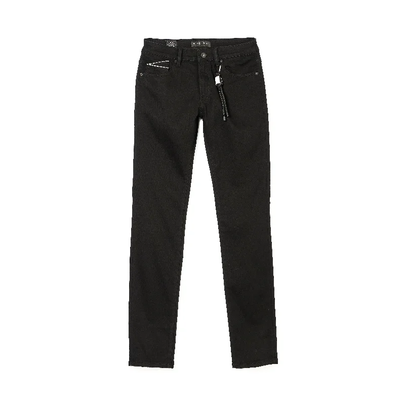 men's tailored pants-ROCKER SLIM STRAIGHT 36" INSEAM JEANS IN BLACK