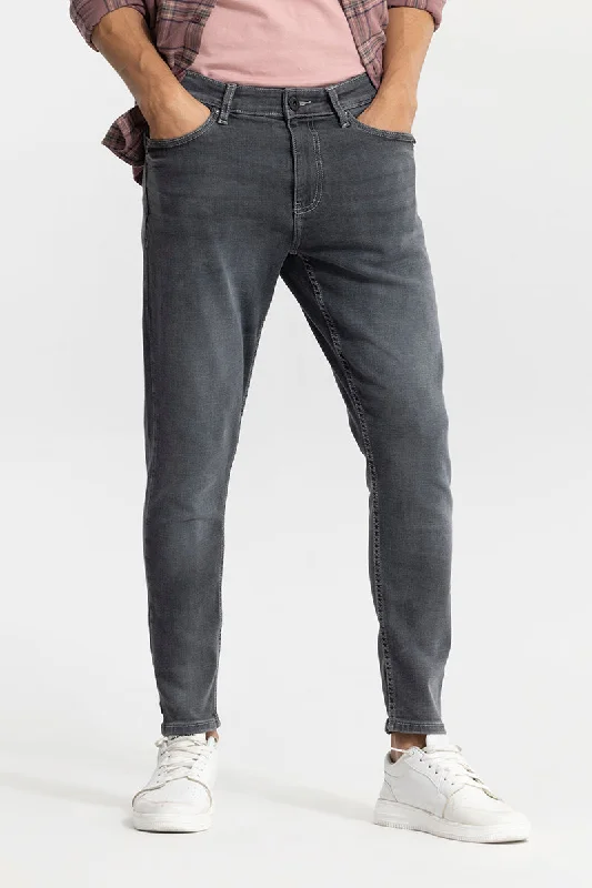 men's neutral color trousers-Jexi Washed Grey Skinny Jeans