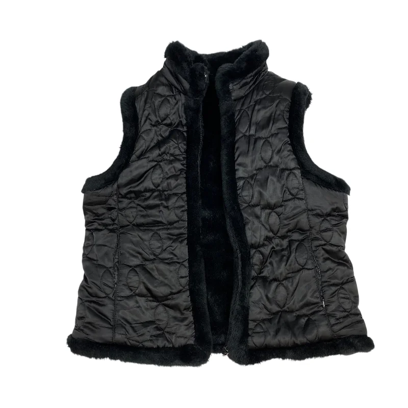 men's sleeveless vests-Vest Puffer & Quilted By New York And Co In Black, Size: L