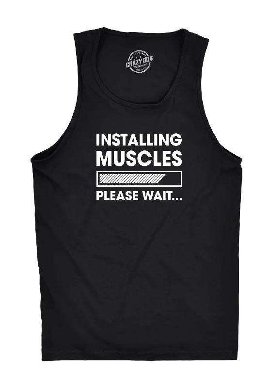 men's tank top for beach volleyball-Installing Muscles Men's Tank Top