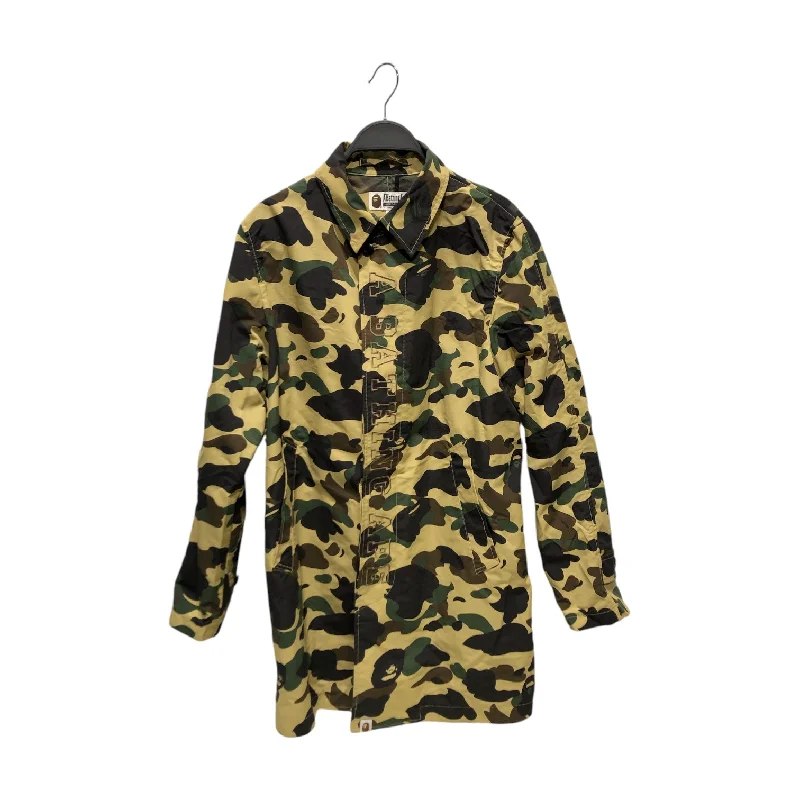 men's vintage coats-BAPE/Trench Coat/S/Polyester/GRN/Camouflage/