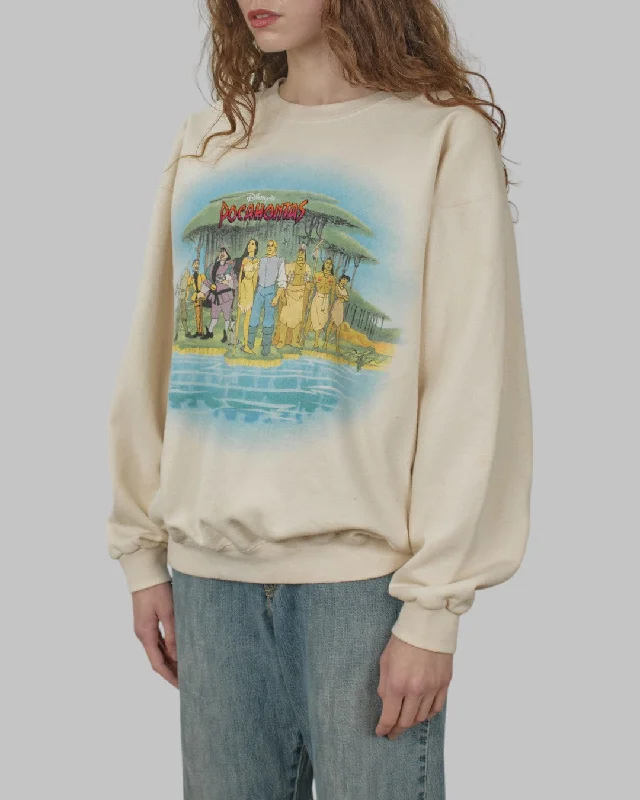 men's workout sweatshirts-(L) 90s Pocahontas