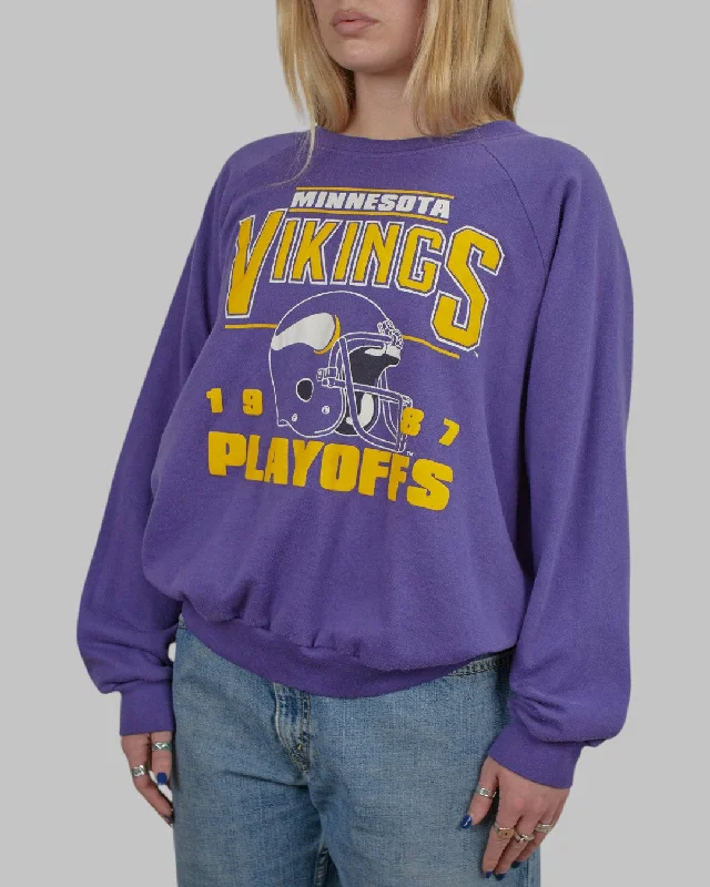 men's affordable sweatshirts-(M/L) 1987 Minnesota Vikings