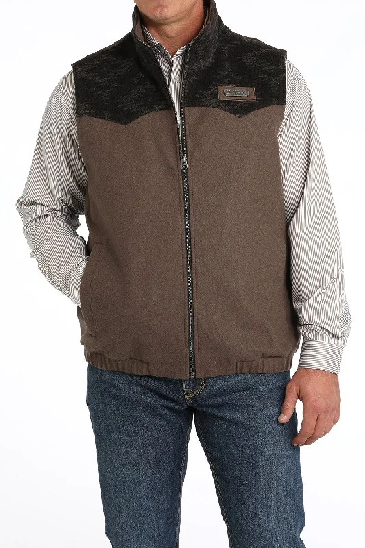 men's fleece vests-Men's Cinch Conceal Carry Wool Vest #MWV1543011