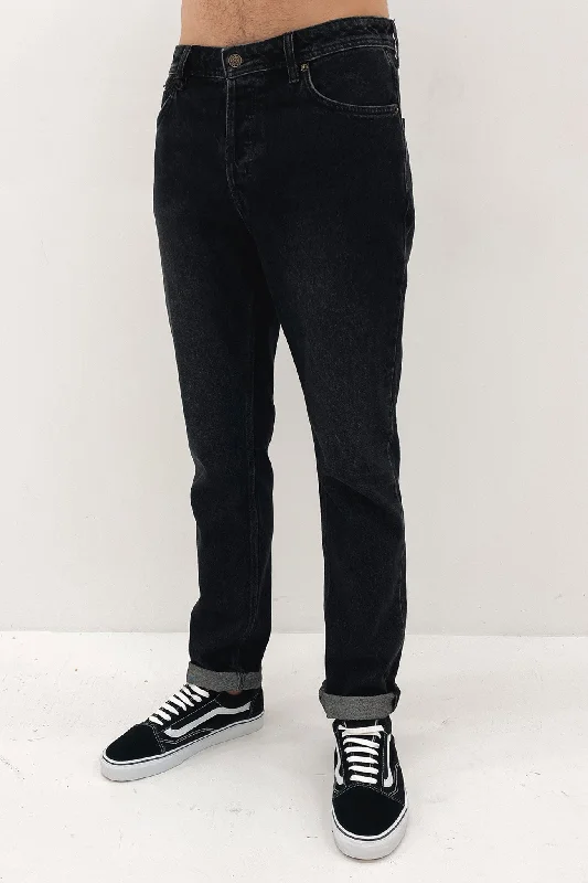 men's drawstring pants-Straight 80 Jean Silence