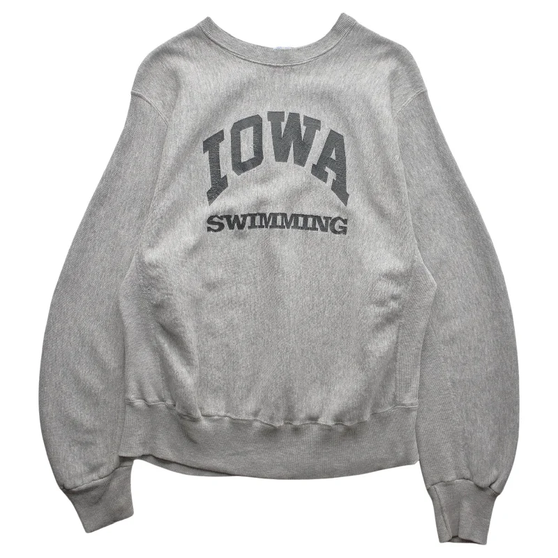 men's camping sweatshirts-(M/L) 90s Iowa Swimming