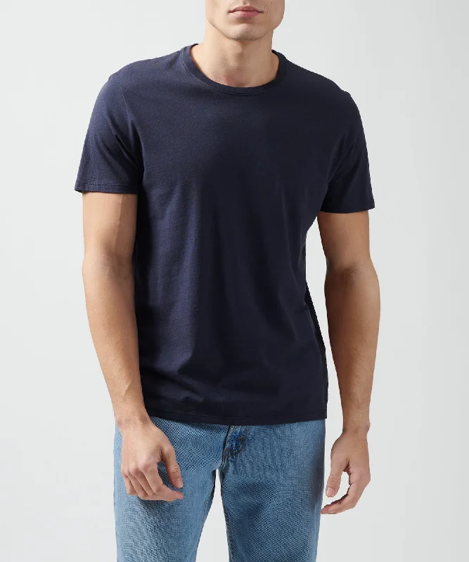 men's home wear t-shirts-Classic Jersey Crew Neck Tee - Midnight