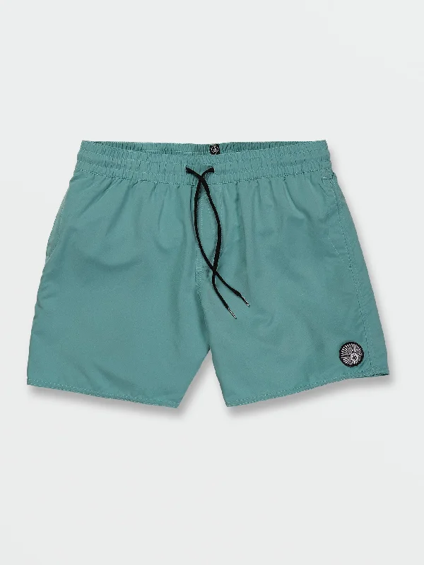 men's lounge shorts-Lido Solid Elastic Waist Trunks - Cali Blue Heather