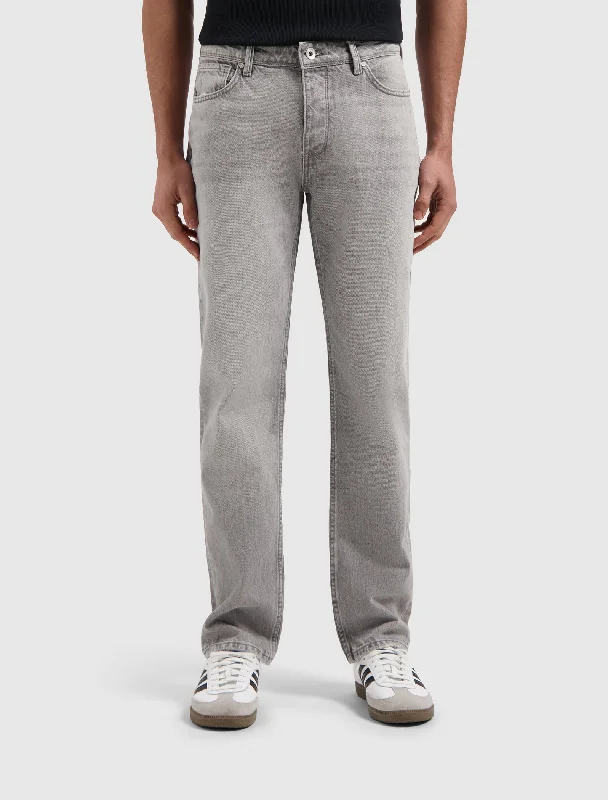 men's home wear trousers-The Eric Regular Fit Jeans | Denim Mid Grey