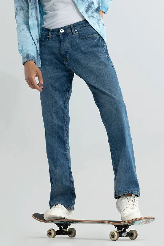 men's trendy trousers-Delta Blue Bootcut Jeans