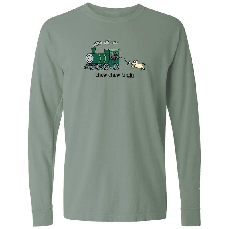 men's blank t-shirts-Chew Chew Train - Classic Long-Sleeve T-Shirt