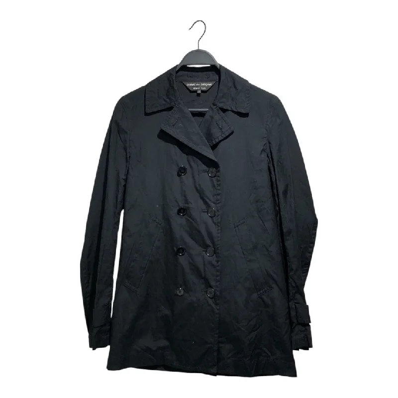 men's military coats-COMME des GARCONS HOMME PLUS/Trench Coat/S/Cotton/BLK/AD 15