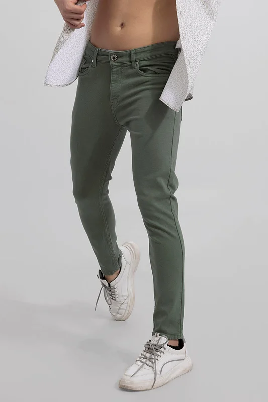 men's sleep pants-Urban Green Skinny Jeans