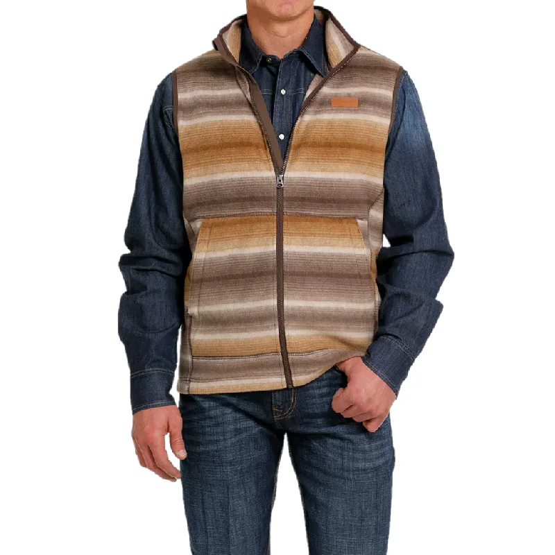 men's outdoor vests-Men's Cinch Fleece Vest #MWV1585001BRN