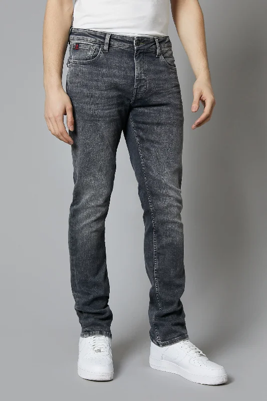 men's wool trousers-Alaska straight fit Jeans In Grey