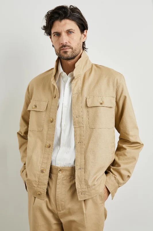 men's golf jackets-TYRELL JACKET - KHAKI