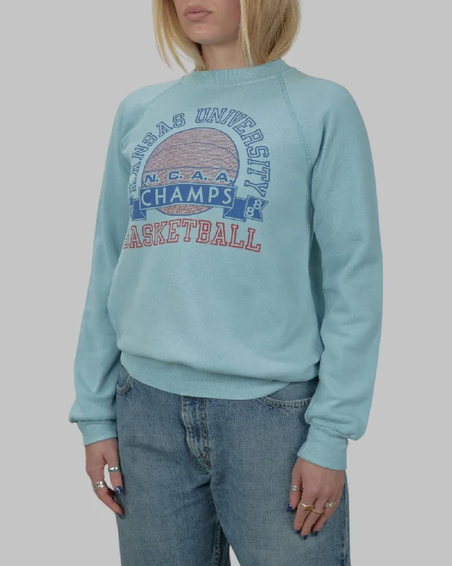 men's insulated sweatshirts-(XS/S) 1988 University of Kansas Jayhawks